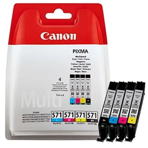 Zestaw tusz CLI-571CMYK - Komplet tuszy do Canon MG7750, MG7752, MG7753